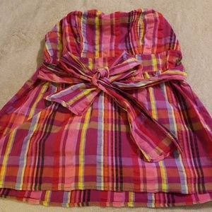 Lane Bryant Plaid tube style top